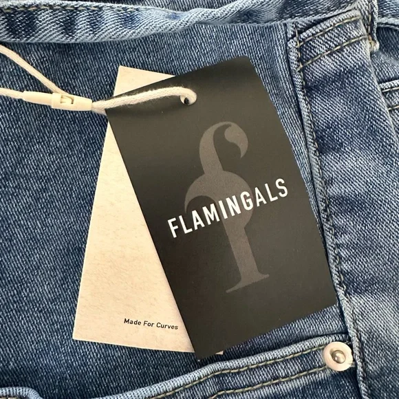 Denim Wide-Leg Jeans with Drawstring Waist - Picture 6 of 8